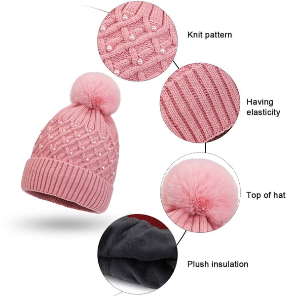 Stickad vintermössa för damer Varm stickad mössa för damer Stickad hatt Rid-stickad hatt