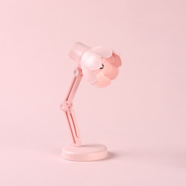 Gul Mini liten bærbar LED lesebordlampe sammenleggbar