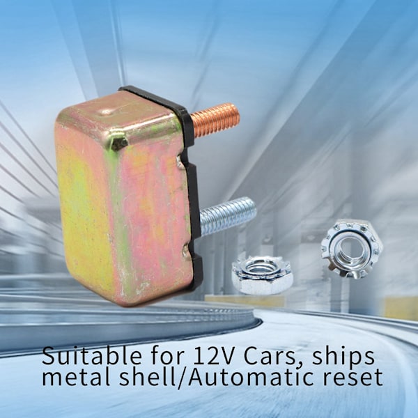 Auto Marine 12/24V Universal Automatisk Säkring Återställningsbrytare med Metallskydd (50A)