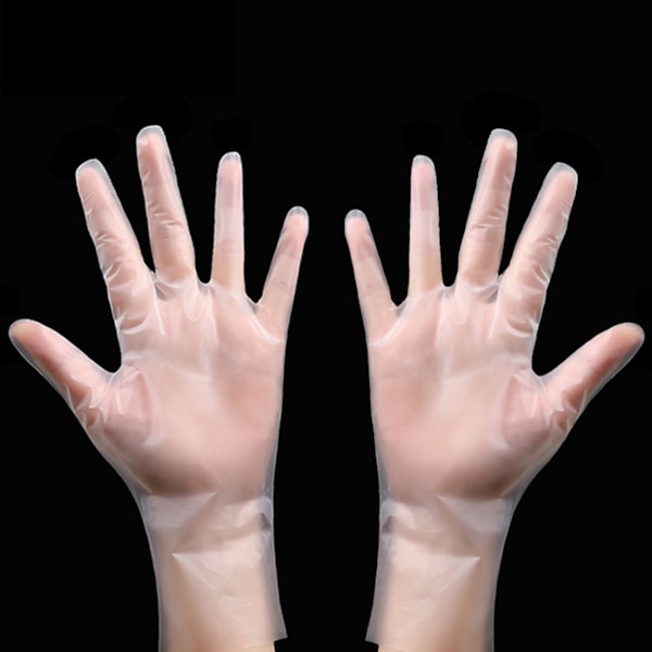 Pvc-fria Bpa-fria Latex-fria Handskar, Transparenta Tpe-handskar för Industriellt Bruk med Ambidextriös Design, Vattentäta Oljetäta Förtjockade och Tåliga Handskar För