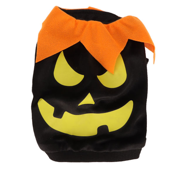Halloween Hundetrøje Sød Græskar Spøgelser Blød Elastisk Kæledyr Cosplay Tøj til Små og Mellemstore Hunde Katte Sort M