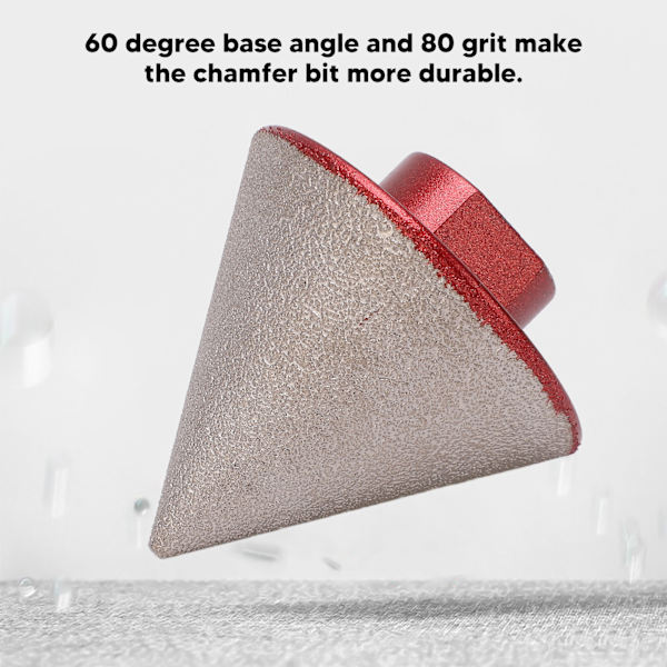 Diamantfasebit 60 grader 80 korn 48mm Fryserbor for keramikk marmor M14