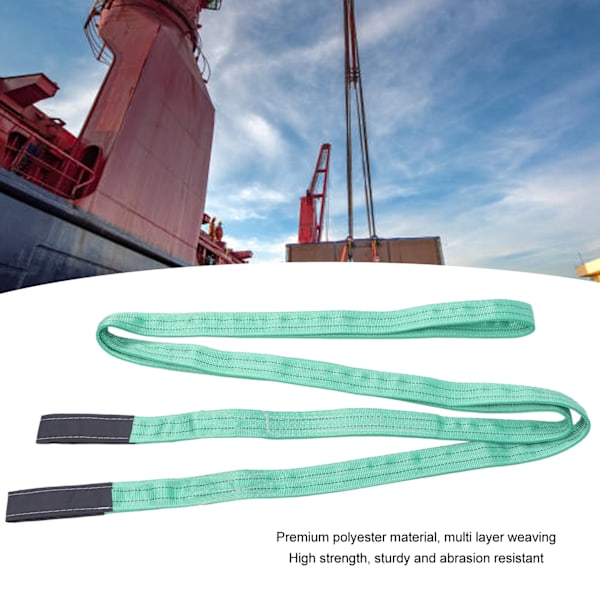 Lyftlyftband 6M 2T Lastbärande Förstärkt Loop Polyester Hög Styrka Riggning Lyftband för Kran Hiss