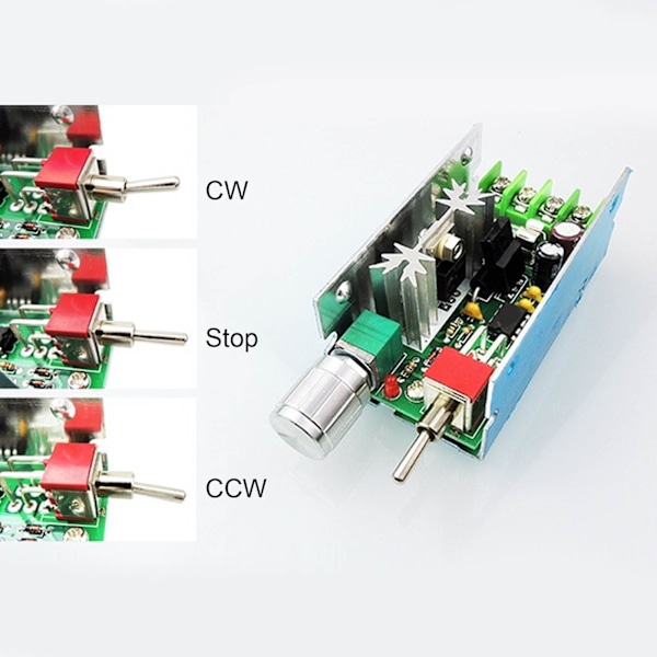 Moottorin nopeuden ohjausmoduuli DC PWM portaaton muuttuva nopeus CW CCW ohjauskytkin 12‑40V