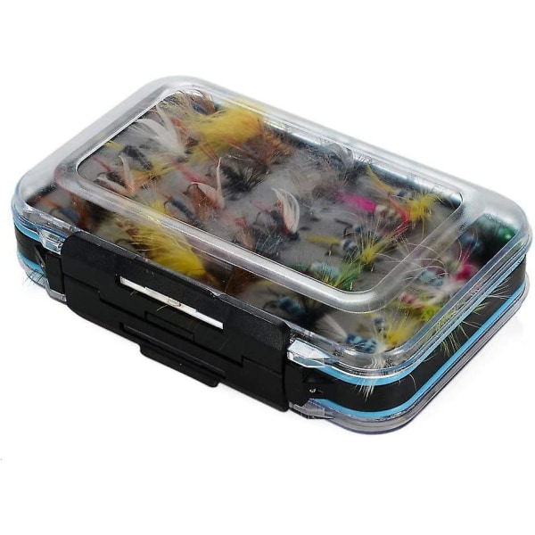 Fiskeflugor Kit Vattentät Flugask (flerfärgad)(72st)