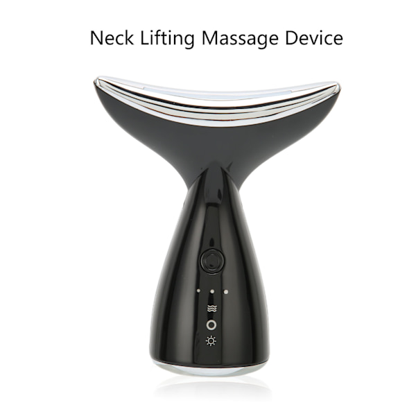 Hals Hudföryngrande Massagerare 3 Färgade Ljus Vibrationer Främjar Cirkulation Hals Skönhetsapparat