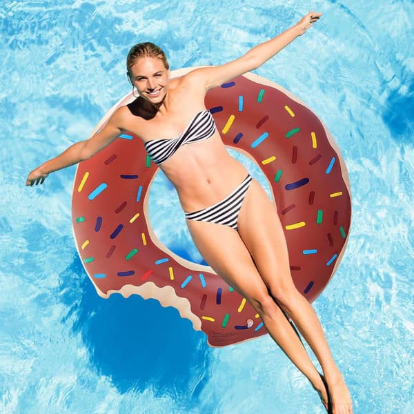 Oppustelig Pool Flydering, Brun Poollegetøj til Sommerfester - 80# (Egnet til Alderen 10–15) Brown 80#