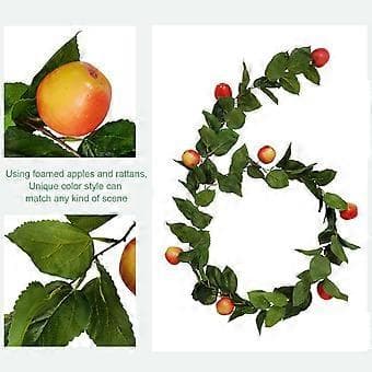 Simulerad Rattan Äppleblad Bröllopsatmosfär Dekorativ Display Objekt Frukt Rattan