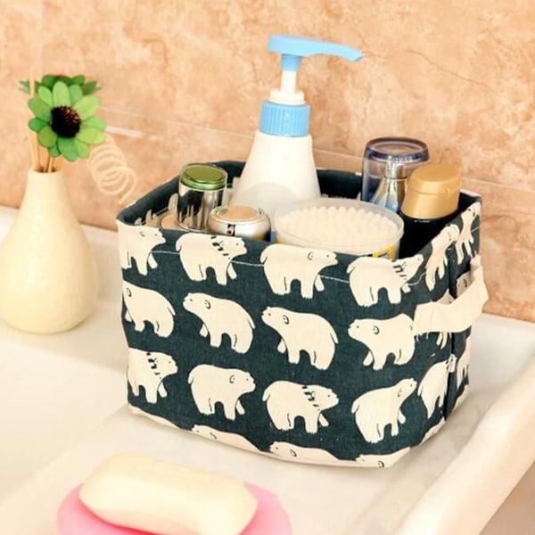 Vikbar Tvättkorg för Barnrum, Polyester Canvas Linne Miljöskydd Vattentät Beläggning, Hopfällbar Förvaringslåda För Enkel Organisation I