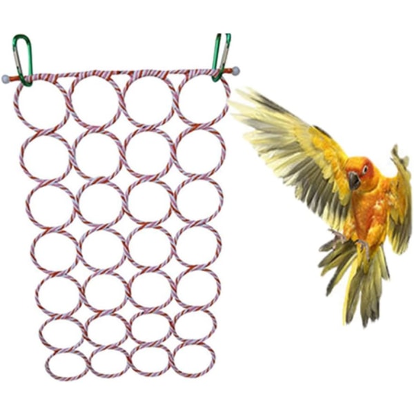 Cotton Rope Ladder Hammock Toy for Bird Parrot Parakeet