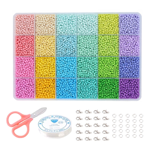 Glass Seed Beads for Bracelet Jewelry Making Kit, Beads