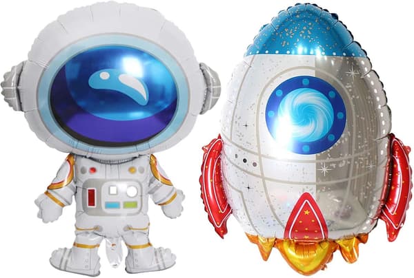 Rom-bursdagsdekorasjon, barnebursdagsdekorasjon, astronaut R