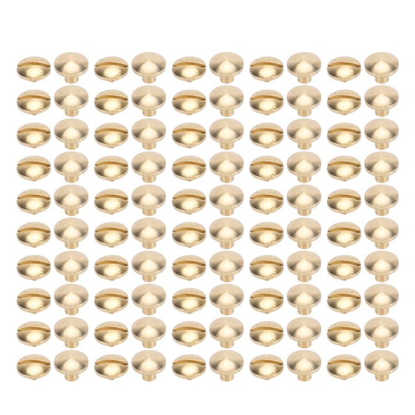 50 Skruvar Lädernit Båghuvud Bokbindningsstolpar Spiknit och Spårskruvar 10x5mm