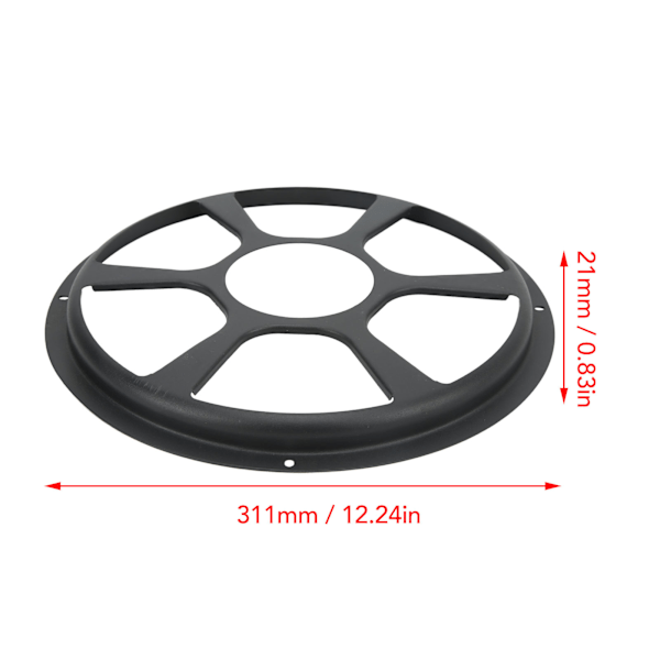 Bil Audio Højttaler Dæksel Beskytter Dør Højttaler Trim Subwoofer Dekorativ Grill Sort 12in/30.48cm