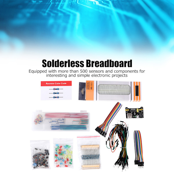 DIY Uppgraderat Elektronikkit med Strömförsörjningsmodul Lödfri Brödbräda för Raspberry Pi