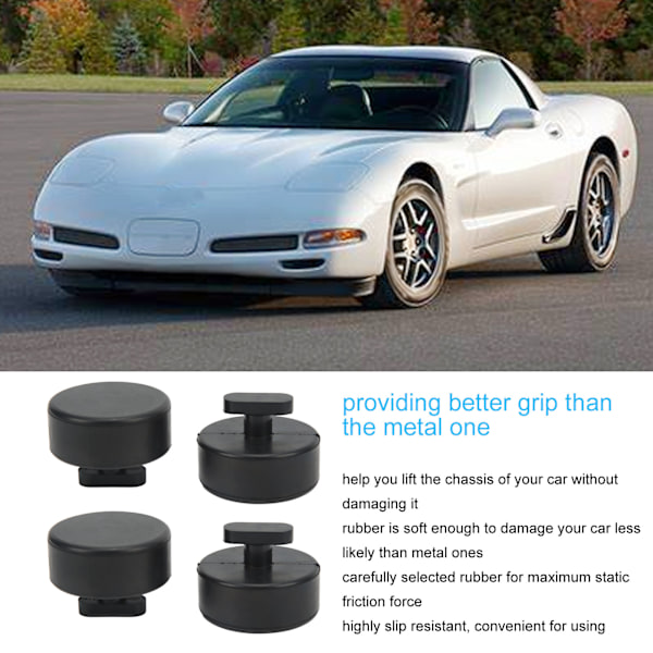 4 st Jack Point Support Pad Pucks Gummi Större Statisk Friktion Ersättning för Corvette C5 C6 C7 C8 GS Z