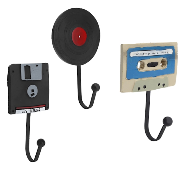 Hängande krok för vinylskiva, dekoration, dörrkonst, vägghängare, klädkrok 7701R‑01