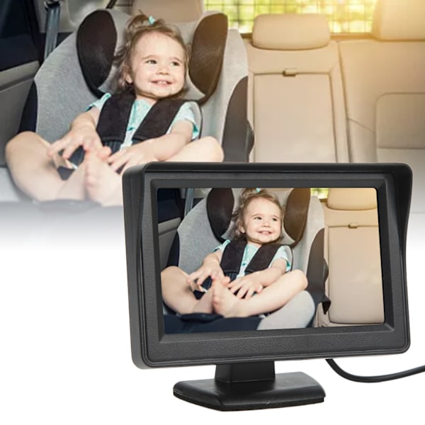 4,3 tommer Baby Bilkamera Sæde Spejl Kamera Monitor HD Nattesyn 10G Rystesikker Universal til Bil SUV Pickup