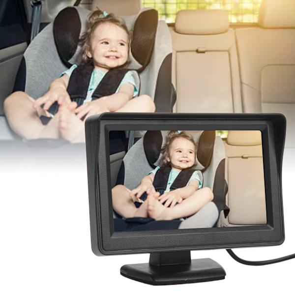 4,3 tommers babybilkamera sete speil kamera skjerm HD natt syn 10G støtsikker universell for bil SUV pickup