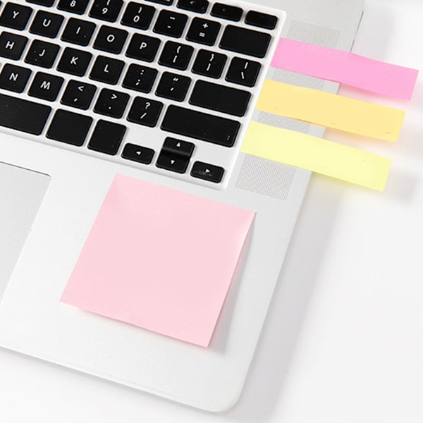 1 Förpackning 100 Ark Självhäftande Post-it-lappar Papperssida Markörer Memo Index Påminnelseflikar för Hem- och Kontorsbruk 76x50mm Vanlig Typ 4 Färger