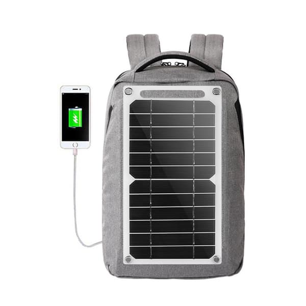Monokrystallinsk solpaneloplader, bærbar 6W udendørs løsning til flere fastgørelsesmetoder, reflekterende overflade for øget holdbarhed