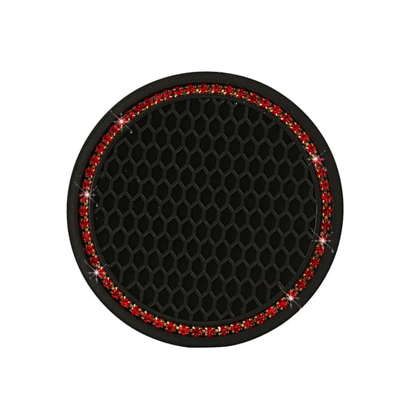Sæt med 2 Bling Bil Sort-R-Coasters, Drikkekopholder Coaster, U