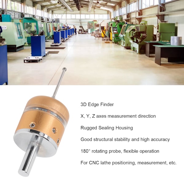 3D Kantfinnare med Sond Hög Precision Kantlokalisator för CNC-Utrustning 3 Koordinatmätning Grön