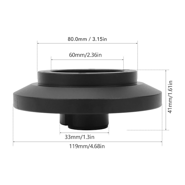 6-Bolts Styrehjuls Kort Navadapter Ergonomisk Design Høy Styrke for M3 Z4 330 E90