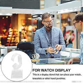 2 st Klockdisplayställ Justerbar Klockhållare Smyckesställ Akrylbas