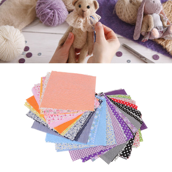 Quiltmaterial, Lättstruket Multifunktionellt Högkvalitativt Bomullstyg, Förklippta Rutor för Långvarig Bevaring, Patchworkhantverk och DIY-sömnad