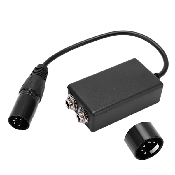 Flyadapter for hodetelefoner GA dobbel plugger til Airbus XLR 5-pin hannkontakt forlengelseskabel