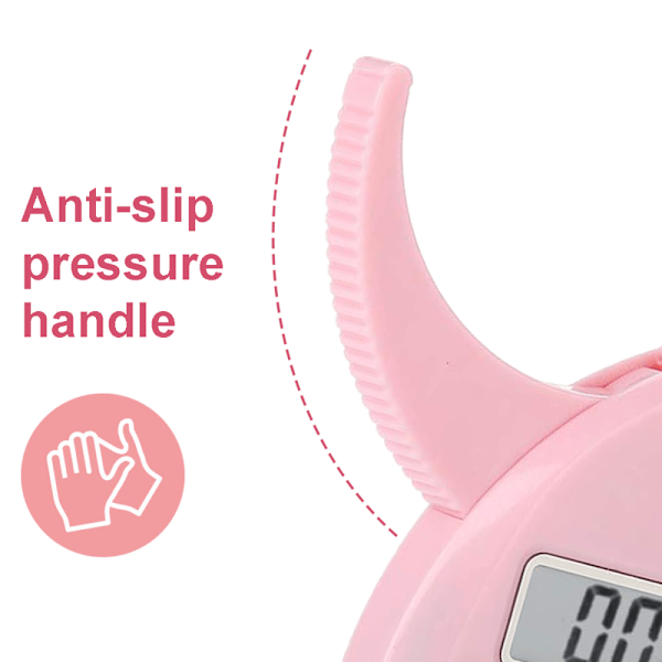 Portabel Rosa Hudveckstjocklek Kroppsfettkaliper, Hudveckstjocklek Kaliper