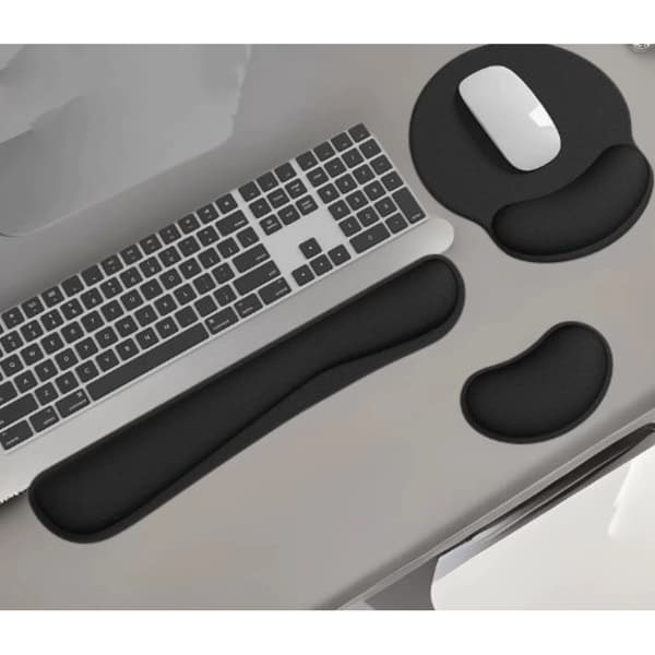 Ergonomisk håndleddspute, sklisikker gummibase musematte for kontor, hjem