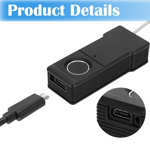 Bärbart Fingeravtryckslås USB Uppladdningsbart Stöldskydd Säkerhetslås för Bagageväskor Dörrväska