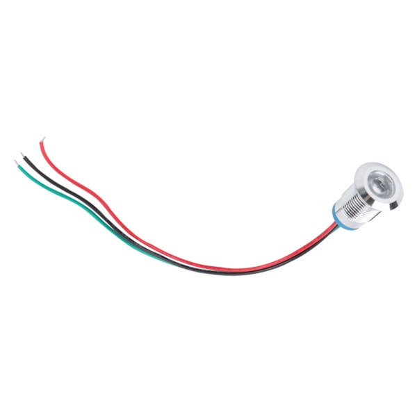 4 Sett Forhåndstilkoblede Runde LED-lys Vanntette 2-fargede Lys Felles Anode Elektrode 12mm 3-6V (Rød og Grønn)