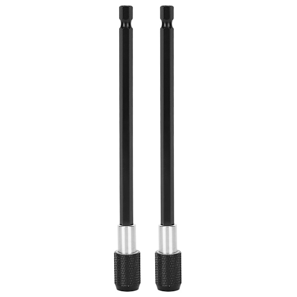 2 st Snabbkoppling Hexmejsel Självspännande Förlängningsstång för Elektrisk Borr 150mm