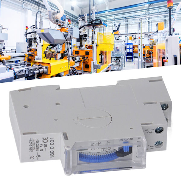 Mekanisk tidtaker, tidskontrollbryter, timestyring 220‑240V for industriell bruk