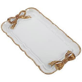 Serveringsfat Rektangulär Bricka Harts Rosett Dessert Serveringsbricka Porslinsbricka