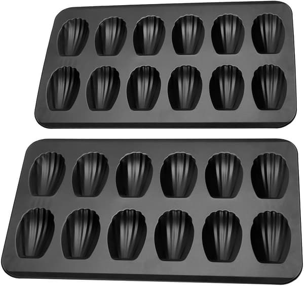 2-pack Nonstick Madeleineform, 12-kopps Kraftig Skalform Bakform.