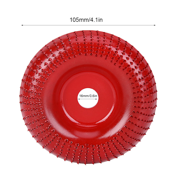 105mm Rød Slibeskive Arc Disc Slibning Formningshjul til Vinkelsliber Træbearbejdning Roterende Værktøj