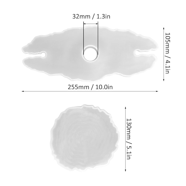 3 stk. Vinreolforme DIY Epoxyharpiks Dråbelim Uregelmæssige Silikonstøbebakker Sæt