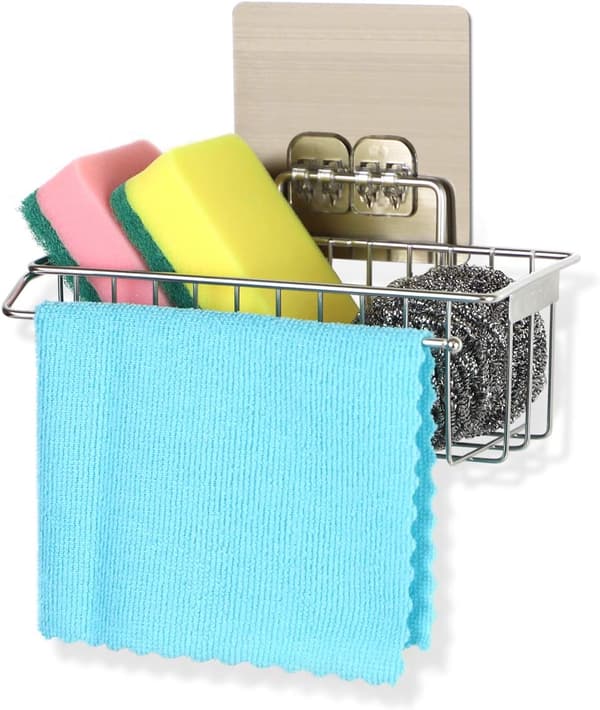 Effektiv vaskorganisator, SUS 304 rustfritt stål for rustsikker oppbevaring, multifunksjonell organizer for kjøkkenet ditt (plassbesparende)