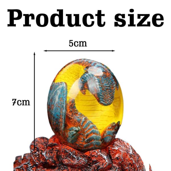 Lava dinosaur egg glødende drage egg skrivebordsdekorasjon julegave