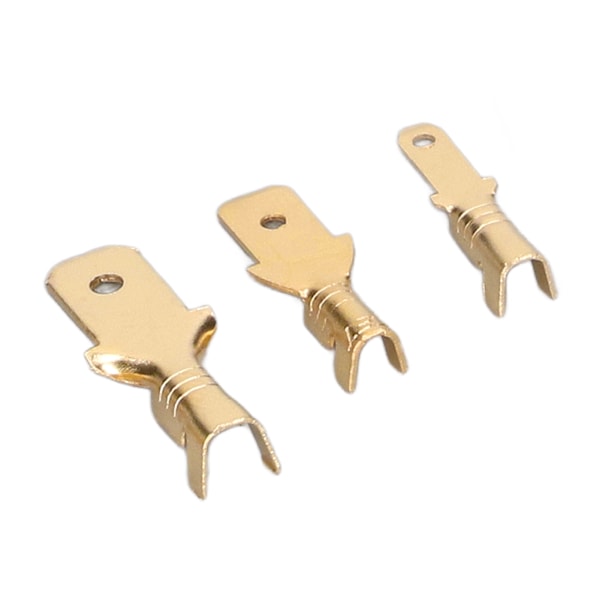 600 stk Messing Crimp Terminal Connector Han & Hun Messing Spade Connector med Transparent Slid