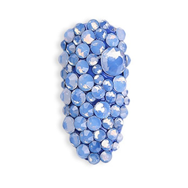 3D Rhinestones Manicure Flad Base Mini Perler Nail Art Dekoration (Blå)