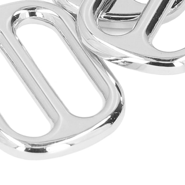 10 st Metallspännen Zinklegering Utsökt Hantverk Mycket Hållbart Färgfast Bred Användning Metallglidspänne Silver