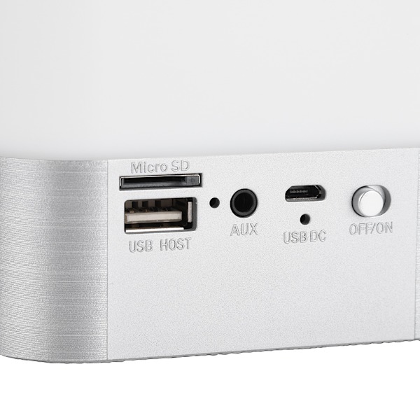 Bærbar nattlampe LED nattlys Bluetooth-høyttaler vekkerklokke høyttalertelefon / TF-kort