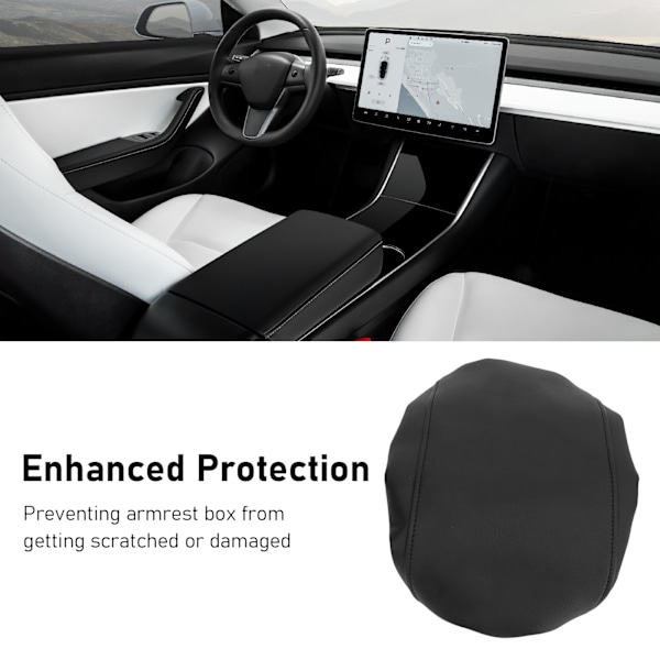 Armstödslåda Skydd Mikrofiberläder Repskydd Vattentät Ersättning för Tesla Model 3 Y