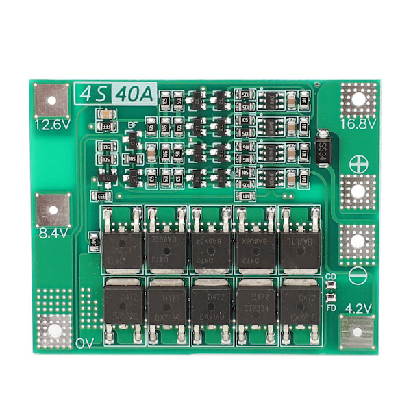 4-strenget Li-ion beskyttelsesplade 40A DC 16.8V Lithium Batteri Beskyttelsesmodul Forbedret Version