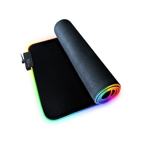LED Lys Gaming Musematte, RGB Gaming Musematte med Minnefunksjon, Stor Musematte med Glatt Overflate og Vanntett Konstruksjon